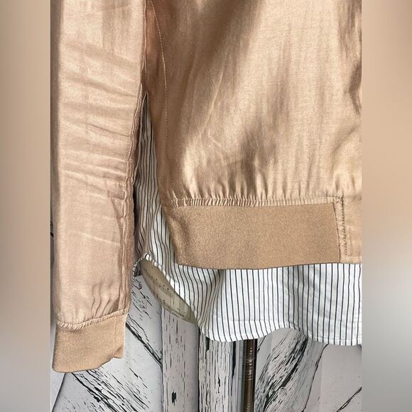 Trouve Layered Look Bomber Jacket Size Small - Picture 5 of 8